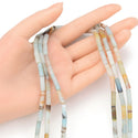 Natural Amazonite Amazonstone Gemstone Cylinder Tube Beads, 13x4mm, Hole ID 1mm, 14.5 Inch/1 Strand, GH-H9