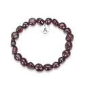 1 Strand Stretch Natural Garnet Free Form Gemstone Bracelet, 7-10mm Beads, Length Selections: 7 inch/7.5 inch