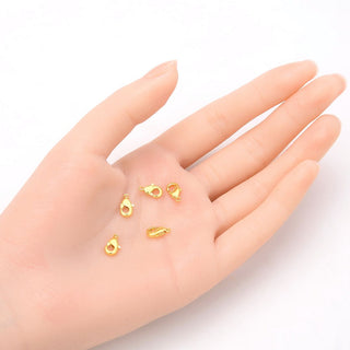 20pcs Tarnish Resistant Lobster Claw Clasps, 18K Yellow Gold Plated Brass, Size Selections: 10mm/12mm/15mm/20mm