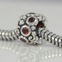 1pc Solid 925 Sterling Silver Artistic Bead Charm Cubic Zirconia CZ, Compatible with Pandora All Other Charm Bracelet, EC9