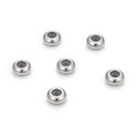 20pcs 304 Surgical Stainless Steel 10x5mm Bead Holder Rubber Stopper Spacer Fits Chain Cord (2.5mm/3mm)