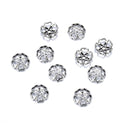 200pcs Heart Petal Flower Bead Caps, 9.5mm Bead End Caps, Antique Silver, MC-AB14