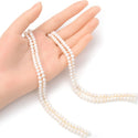 Adabele Natural AAA Grade Round Pearl Beads, White Cultured Freshwater Pearls, 4 - 5mm, 1 Strand/14 Inch, FPA-45