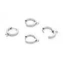 10pcs 304 Surgical Stainless Steel 16mm Round Huggie Hoop Earring Hooks – Open Ring, 3mm Wire Gauge