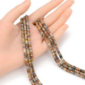 Natural Crazy Lace Agate Gemstone Heishi Tube Rondelle Beads, 4x2mm/Small, Hole ID 0.9mm, 14.5 Inch/1 Strand, GH-C24