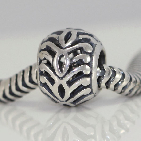 1pc Solid 925 Sterling Silver Interconnectedness Continuity Bead Charm, Compatible with Pandora All Other Charm Bracelet, EC240