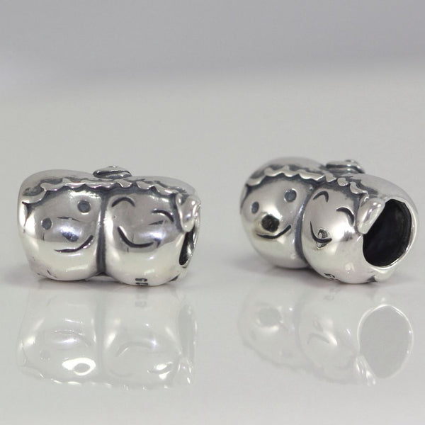 1pc Solid 925 Sterling Silver My Love I Love You Family Bead Charm, Compatible with Pandora All Other Charm Bracelet, EC247
