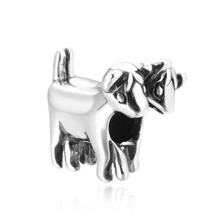 Solid 925 Sterling Silver Love Goats Charm Bead, Compatible with Pandora All Other Charm Bracelets