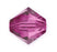 50pcs Preciosa Faceted Bicone Crystal Beads, Fuchsia, 6mm, Hole ID 1mm, Pre-B622