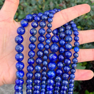 Natural Grade A Blue Lapis Lazuli Gemstone Round Beads, 15 Inch/1 Strand, Size Selections: 6mm/8mm/10mm