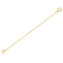 2pcs Sterling Silver Chain Extender with Clasp, 18K Yellow Gold Plated Chain Extension, Thin Small, Length Selections: 1 inch/2 inch/3 inch/4 inch/5 inch/6 inch
