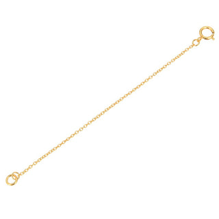 2pcs Sterling Silver Chain Extender with Clasp, 18K Yellow Gold Plated Chain Extension, Thin Small, Length Selections: 1 inch/2 inch/3 inch/4 inch/5 inch/6 inch