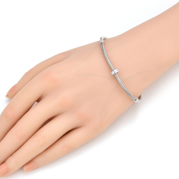 2pcs 925 Sterling Silver Rubber Charm Holder Bead Stopper, Compatible with Pandora All Other 3mm Charm Bracelet, EC27-A1