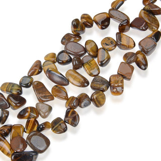 Natural Gold Yellow Tigers Eye Gemstone Petal Keishi Beads, Irregular, 10mm-20mm, Hole ID 1mm, 1 Strand/15 Inch, GZ6-7