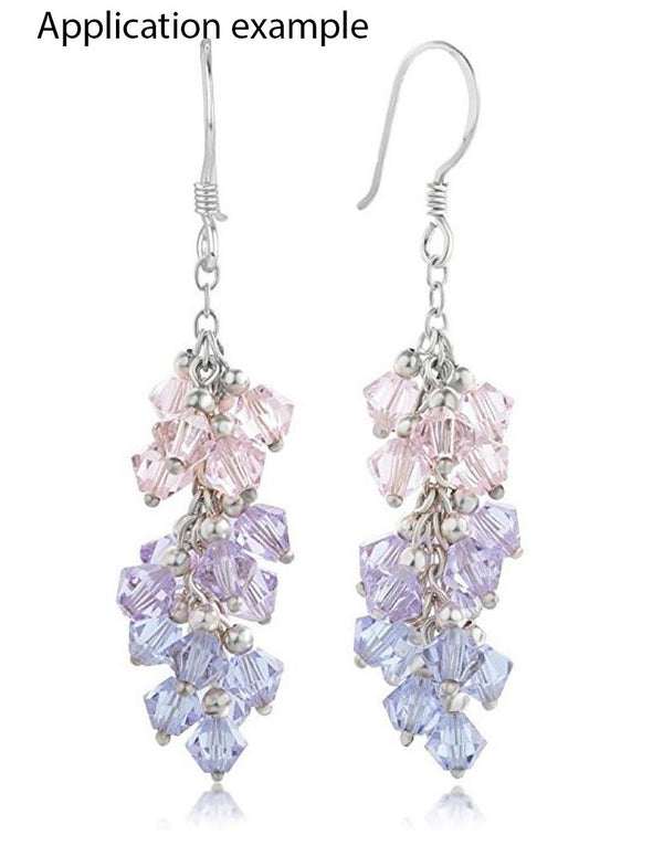 500pcs Creative Club Faceted Bicone Crystal Glass Beads, Amethyst Purple, 4mm (0.16 Inch) Small Tiny, Hole ID 0.9mm, CCB427