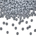 25g Miyuki Rocaille 15/0 Round Seed Beads Opaque Ghost Grey RR-498