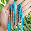 Natural Turquoise Blue Quartz Gemstone Faceted Rondelle Beads, 4x2mm/Small, Hole ID 0.9mm, 14 Inch/1 Strand, GH1R-12