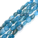 1 Strand Stretch Natural Blue Apatite Free Form Gemstone Bracelet, 5-8mm Small Beads, Length Selections: 7 inch/7.5 inch