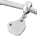 Solid 925 Sterling Silver Heart Charm Forever Love Charm