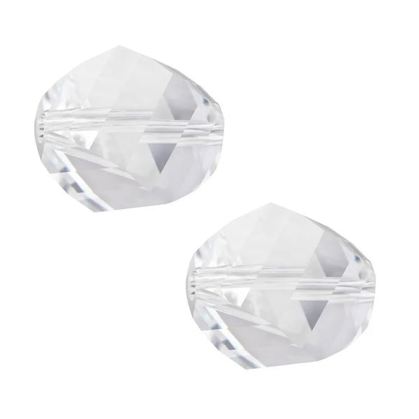 24pcs Adabele Austrian Faceted Helix Spiral Irregular Crystal Beads #5020, Crystal Clear, 6mm, Hole ID 1mm, SSH-601