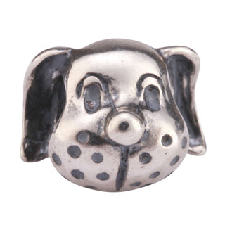 Cute Real Solid Sterling Silver I Love Dog Charm Bead, Compatible with Pandora All Other Charm...