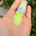 7.5g Miyuki Delica 11/0 Seed Beads, Translucent Luminous Dyed Yellow DB2031