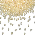 30g Miyuki Delica 11/0 Seed Beads, Ivory-Lined Luster Crystal Clear DB2371