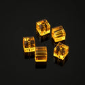 24pcs Adabele Austrian Faceted Cube Crystal Beads #5601, Amber Topaz Yellow, Size Selections: 4mm/6mm/8mm