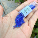 7.5g Miyuki Delica 11/0 Seed Beads, Opaque Matte Rainbow Cobalt DB880
