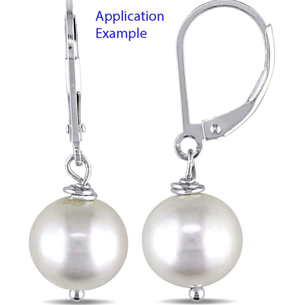 10pcs 925 Sterling Silver Leverback Earring Hooks, Real 18K Yellow Gold Plated, Open Ring, 17mm, SS54-2