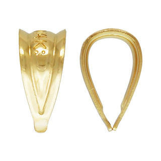 10pcs Real 1/20 14K Gold Filled Small Folding Donut Pendant Bail Clasps, Openable, 5.7x2.7mm, JK5-C1