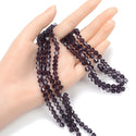 250pcs Creative Club Faceted Bicone Crystal Glass Beads, Amethyst Purple, 6mm (0.24 Inch), Hole ID 1mm, CCB627