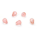 24pcs Adabele Austrian Faceted Teardrop Crystal Beads #5500, Light Padparadscha Pink, 8mm x 6mm, Hole ID 1mm, SST-830