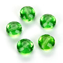 25pcs Adabele Austrian Faceted Flat Round Coin Crystal Beads #5052, Peridot Green, 8mm, Hole ID 1mm, SSMR816