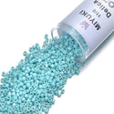 7.5g Miyuki Delica 11/0 Seed Beads, Opaque Rainbow Sea Opal DB1576