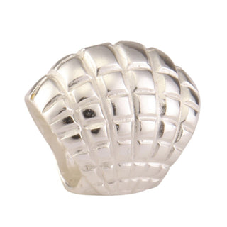 Solid 925 Sterling Silver Sea Shell Bead Charm, Compatible with Pandora All Other Charm Bracelet