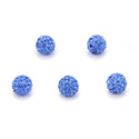25pcs Adabele Grade A Suncatcher Crystal Rhinestone Pave Polymer Clay Beads, Light Sapphire Blue, Size Selections: 8mm/10mm/12mm