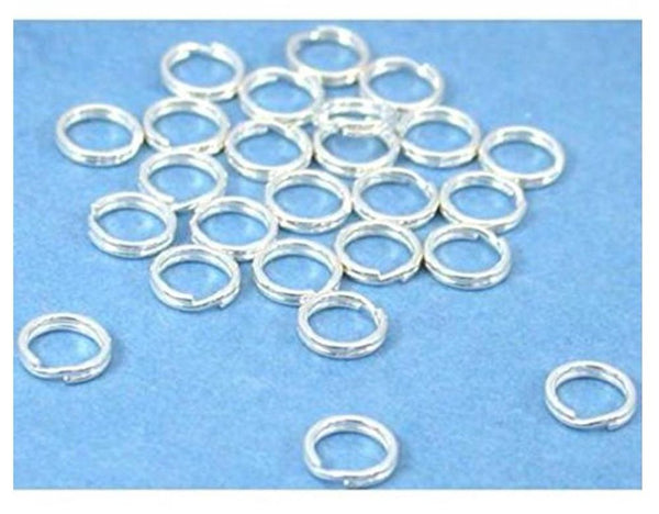 20pcs 925 Sterling Silver Split Jump Rings, 0.6mm/22 Gauge, Size Selections: 5mm/6mm/7mm/8mm