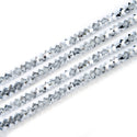 200pcs Creative Club Faceted Flat Bicone Rondelle Crystal Glass Beads #5305, Crystal Silver Shade, 6x4mm Small, Hole ID 1mm, CC3R632