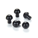 4pcs Natural Black Obsidian Hand Carved Mushroom Gemstone, 20mm Loose Cut Stones, G3P-B6