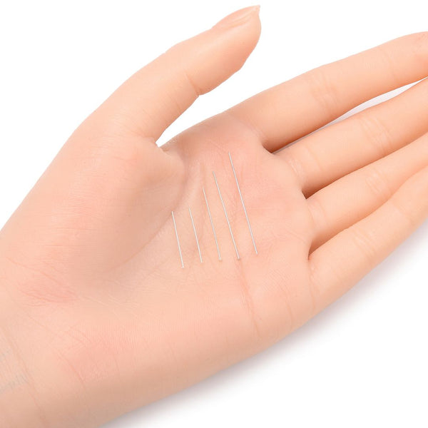 20pcs 925 Sterling Silver Flat Headpin Head Pins, 0.4mm/26 Gauge, Length Selections: 18mm/25mm/30mm/38mm