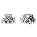 Solid 925 Sterling Silver Love Yoga Charm Health Awareness Bead