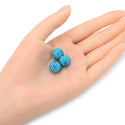 25pcs Adabele Grade AA+ Suncatcher Crystal Rhinestone Pave Polymer Clay Beads, Aquamarine Blue, Size Selections: 8mm/10mm/12mm