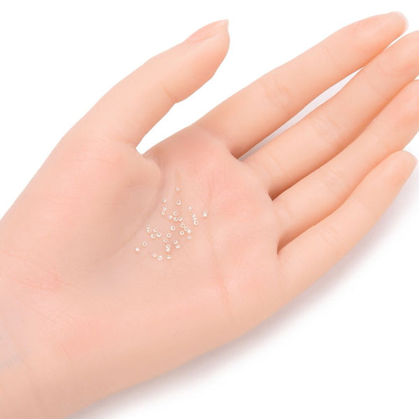 500pcs Small Tiny Round Crimp Beads, Sterling Silver Plated Brass, Size Selections: 1.5mm/2mm