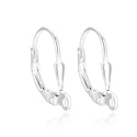 10pcs 925 Sterling Silver Leverback Earring Hooks, Open Ring, 17mm, SS54-1