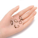 50pcs Interchangeable Leverback Earring Hooks, Antique Bronze Plated Brass, 17mm, CF260-4