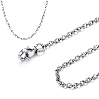 5pcs 304 Stainless Steel 4mm Round Cable Link Chain Necklaces (18 Inch/20 Inch/22 Inch)