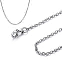 5pcs 304 Stainless Steel 3mm Round Cable Link Chain Necklaces (18 Inch/20 Inch/22 Inch)