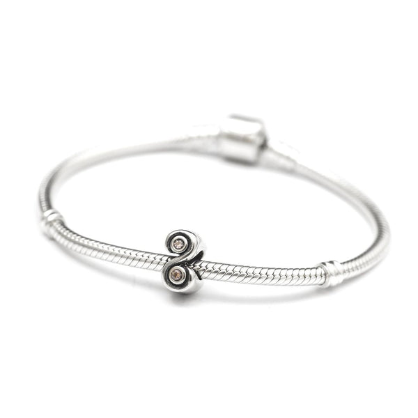 1pc Real 925 Sterling Silver Charm, June Birthstone Charm Cubic Zirconia CZ Light Purple Alexandrite Gemstone, Compatible with Pandora all Other Charm Bracelets, EC415