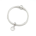 1pc Solid 925 Sterling Silver Sweet 16 Bead Charm, Compatible with Pandora All Other Charm Bracelet, EC603